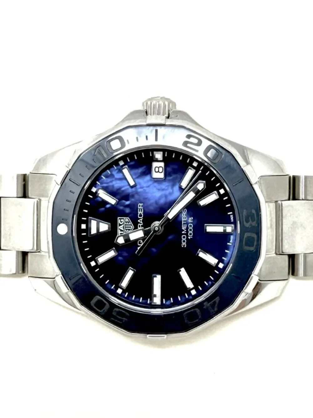 Tag Heuer Aquaracer WAY131S Steel Ceramic Mother of Pearl Blue Dial Womens Watch